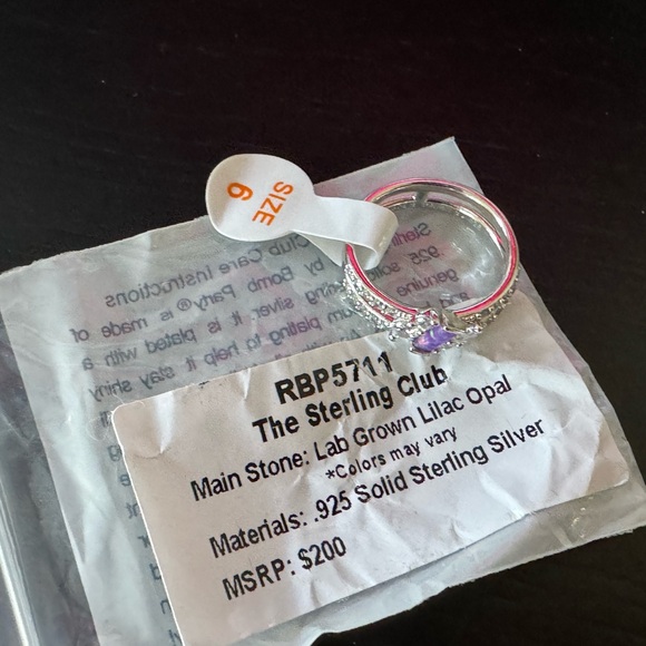 BP Sterling Ring with Lilac Opal (RBP 5711) - Picture 2 of 11